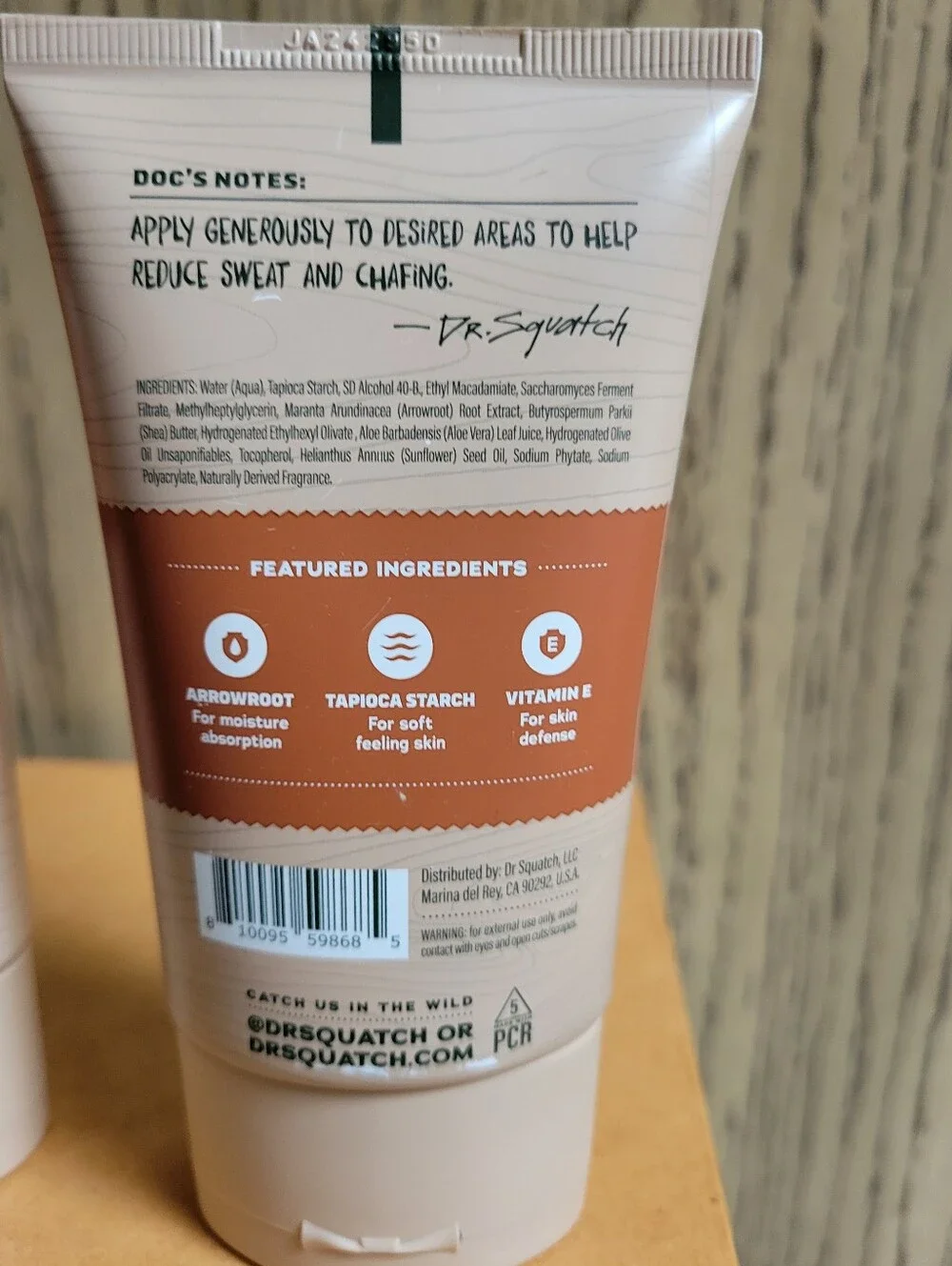 DR SQUATCH WOOD BARREL BOURBON Easy Glide Shave Butter & Anti-Chafing Deodorant